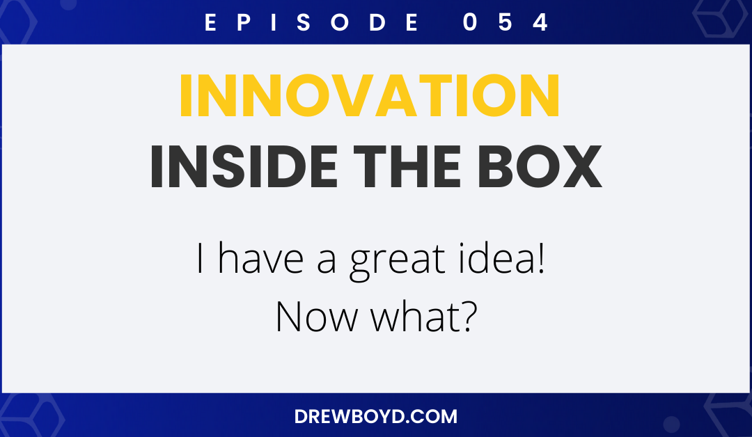 Episode 054: I have a great idea! Now what?